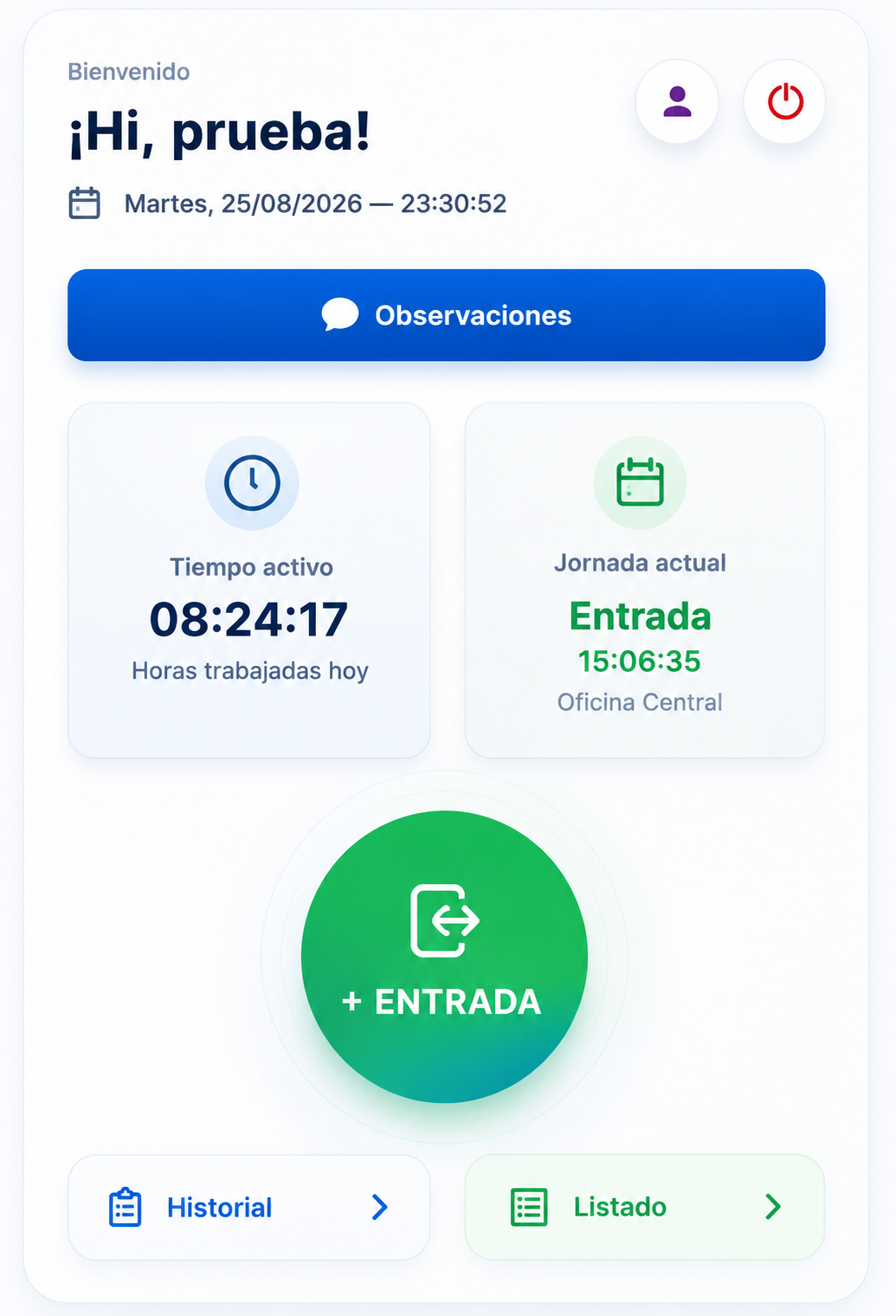 Captura 3 de Control de Fichajes